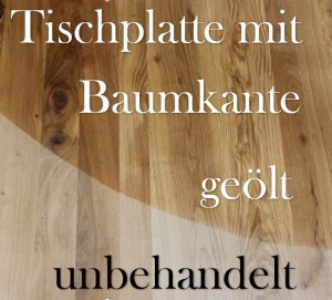 Eiche Tischpl. m. Baumkante geölt