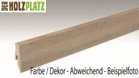 20 x 60 x 2380 mm Fußleiste Laminatboden Meister LL250, LL150 und LC55, Natural Oak 6675, Profil: 3 PK, Trägermaterial: MDF, Folienummantelt
