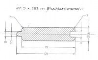 28 x 121 mm nord. Fi./Ta. Sauna Blockbohlen, naturbelassen, u/s hobelfallend, 1x Nut u. Feder, 4 Kanten gerundet, Bund: 3 St., Länge: 600 cm (Online: Anlieferung nur nach Absprache / Abrechnung nach qm), AUSVERKAUFT