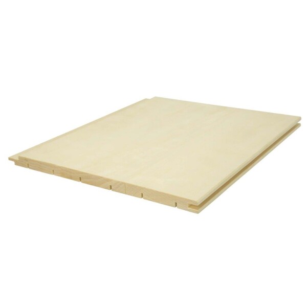 14 x 260 mm Espe Sauna Big Board 4, A.Sort., geh., Kanten gefast, 10 mm Feder, foliert zu 4 Stk. in der Breite aus vier gleich breiten Lamellen verleimt (Bund: 4 St. / Längen nach Verfügbarkeit: 210 / 240 / 270 / 300 cm)