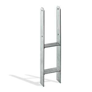 H-Anker 81/600/5 mm H-Pfostenanker Stahl verzinkt