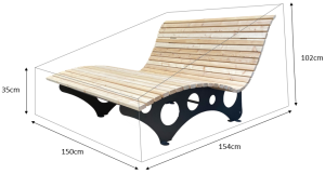 XXL Schutzhülle für Waldsofa – Schwarz - Abdeckhaube / Schutzhülle für Waldsofa optimaler Schutz für die Liege und den Auflagen Verfügbarkeit auf Anfrage !