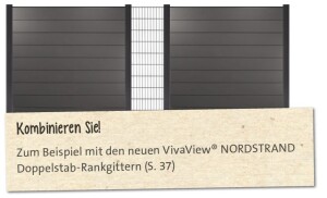 174 x 179 cm BPC-Steckzaun-Set NORDSTRAND, Farbton: Grau/Silber. Set bestehend aus: Ober- und Unterprofil sowie 9x BPC N&F Profile (20x195x1778mm) Art.- Nr.: NS004