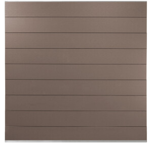 174 x 179 cm BPC-Steckzaun-Set NORDSTRAND, Farbton: Braun/Silber. Set bestehend aus: Ober- und Unterprofil sowie 9x BPC N&F Profile (20x195x1778mm) Art.- Nr.: NS006