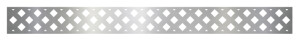 1,5 x 1756 x 171 mm Deko-Element 195 Set-NORDSTRAND Serie BPC-COEX und GCC Deko-Element Raute Edelstahl beidseitig gebürstet silber für Steckzaunsystem, incl. Adapter-Set in Silber Art.- Nr.: NSDE1