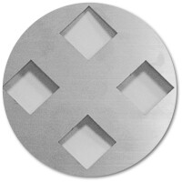 1,5 x 1756 x 171 mm Deko-Element 195 Set-NORDSTRAND Serie BPC-COEX und GCC Deko-Element Raute Edelstahl beidseitig gebürstet silber für Steckzaunsystem, incl. Adapter-Set in Silber Art.- Nr.: NSDE1