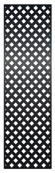 2,5 x 1780 x 600 mm Deko-Element 600 VivaView® NORDSTRAND Deko-Element Raute Alu-Anthrazit-Optik, Pulverbeschichtet für Steckzaunsystem, incl. Adapter-Set in Silber Art.- Nr.: NSRG2