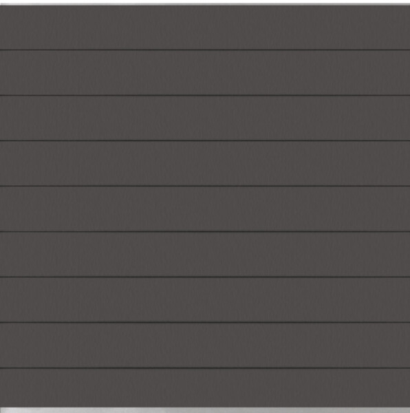 174 x 179 cm GCC-Steckzaun-Set NORDSTRAND, Farbton: Dunkelgrau/Silber. Set bestehend aus: Ober- und Unterprofil sowie 9x BPC N&F Profile Art.- Nr.: NS048