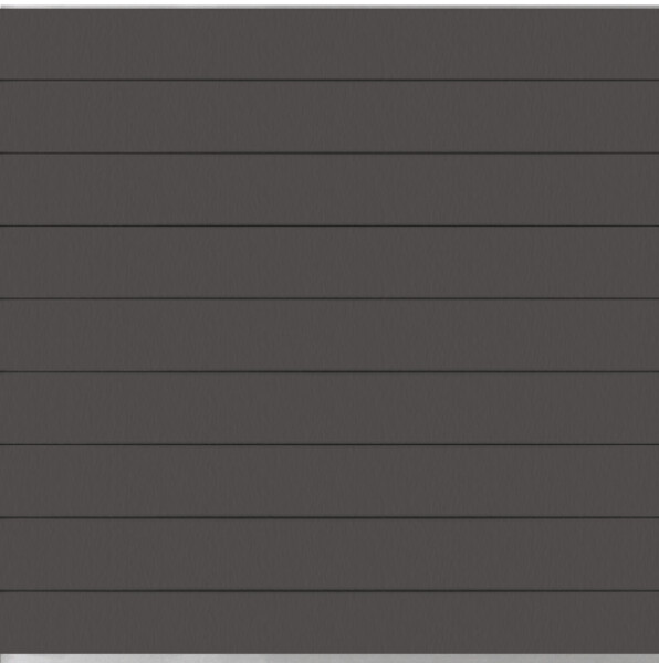 174 x 179 cm GCC-Steckzaun-Set NORDSTRAND, Farbton: Dunkelgrau/Silber. Set bestehend aus: Ober- und Unterprofil sowie 9x BPC N&F Profile Art.- Nr.: NS048