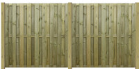 180 x 180 cm Dichtzaun ECO-Benno-Föhr, Rahmenstärke: 35 x 45 mm, KDI