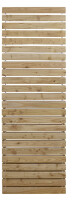 60 x 180 cm Rhombus Design Zaun aus europäischer Lärche, Leiste: 27 x 68 mm, ca. 12 mm Alu-Rohr, einseitig geklammert