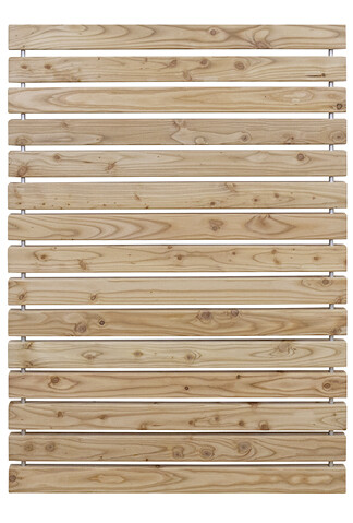 80 x 115 cm Rhombus Design Zaun aus europäischer Lärche, Leiste: 27 x 68 mm, ca. 12 mm Alu-Rohr, einseitig geklammert