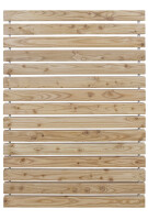 80 x 115 cm Rhombus Design Zaun aus europäischer Lärche, Leiste: 27 x 68 mm, ca. 12 mm Alu-Rohr, einseitig geklammert