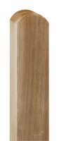 9 x 9 x 210 cm Rundkopfpfosten aus europäischer Lärche, Kreuzholz sauber gehobelt Kanten gefast, Kopf abgerundet