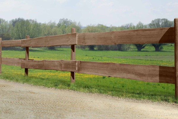 Rancherzaun sägerau, braun, 2,4x15/25x240cm, VE: 50, Art.-Nr.: 60013
