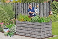 NATURA Hochbeet XL, grau, 94x184x82cm, VE: 1, Art.-Nr.: 61092