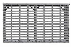 Kaminholzregal GIGA, grau, 363x116x212cm, VE: 1, Art.-Nr.: 66019