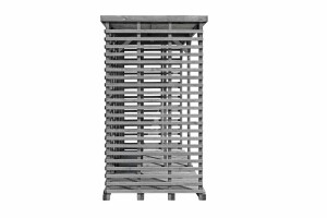 Kaminholzregal GIGA, grau, 363x116x212cm, VE: 1, Art.-Nr.: 66019