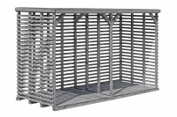 Kaminholzregal GIGA, grau, 363x116x212cm, VE: 1, Art.-Nr.: 66019