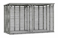 Kaminholzregal GIGA, grau, 363x116x212cm, VE: 1, Art.-Nr.: 66019