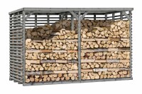 Kaminholzregal GIGA, grau, 363x116x212cm, VE: 1, Art.-Nr.: 66019