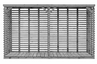 Kaminholzregal GIGA, grau, 363x116x212cm, VE: 1, Art.-Nr.: 66019