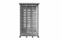 Kaminholzregal GIGA, grau, 363x116x212cm, VE: 1, Art.-Nr.: 66019