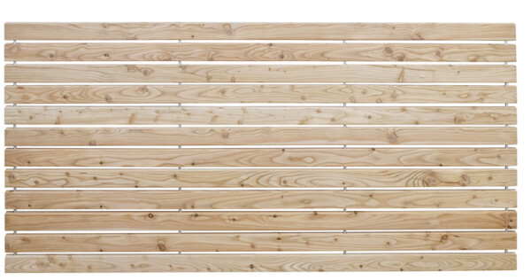 180 x 90 cm Nordstrand Design Rhombus Zaun aus europäischer Lärche, Leisten: 19 x 68 mm, ca. 10 mm Alu-Rohr, einseitig geklammert, das Element besteht aus einem Unter- und einem Oberteil (AUSVERKAUFT BIS KW 16-17) Art.- Nr.: NS254
