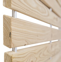 180 x 90 cm Nordstrand Design Rhombus Zaun aus europäischer Lärche, Leisten: 19 x 68 mm, ca. 10 mm Alu-Rohr, einseitig geklammert, das Element besteht aus einem Unter- und einem Oberteil (AUSVERKAUFT BIS KW 16-17) Art.- Nr.: NS254