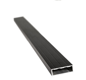 20 x 60 mm Alu schwarz pulverbeschichtet, Hohlprofil, 2...