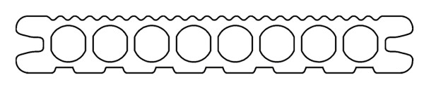 21 x 145 x 4950 mm VIVADECK® GCC-Terrassendielen, Rund-Hohlkammerprofil, Kombiprofil mit seitlicher Clip-Nut für GCC11 & GCC12, DUNKELGRAU (Abrechnung nach Lfm.)