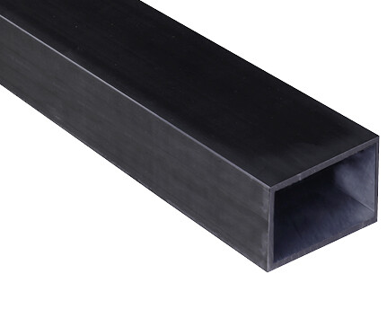 20 x 60 mm Alu schwarz pulverbeschichtet, Hohlprofil, 2 mm Wandung, Schraubkanalstärke: 3 mm, Länge: 400 & 600 cm (Eingabe bei Bestellung / Menge = Lfm.)