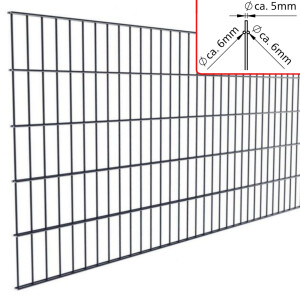 DOPPELSTABMATTE BASIC RAL 6005 GRÜN, BREITE 2506 mm...