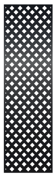 2,5 x 1780 x 600 mm Deko-Element 600 VivaView® NORDSTRAND Deko-Element Raute Alu-Silber-Optik, Pulverbeschichtet für Steckzaunsystem, incl. Adapter-Set in Silber Art.- Nr.: NSRG4