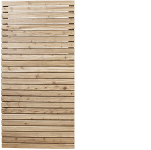 90 x 180 cm RHOMBUS-Zaun eur. Lärche RR101 aus europäischer Lärche, unbehandelt, Rhombusleisten 27x68mm, verdeckt verschraubt in genuteten Konstruktionsleisten 27x68mm 90×180 cm (B×H)