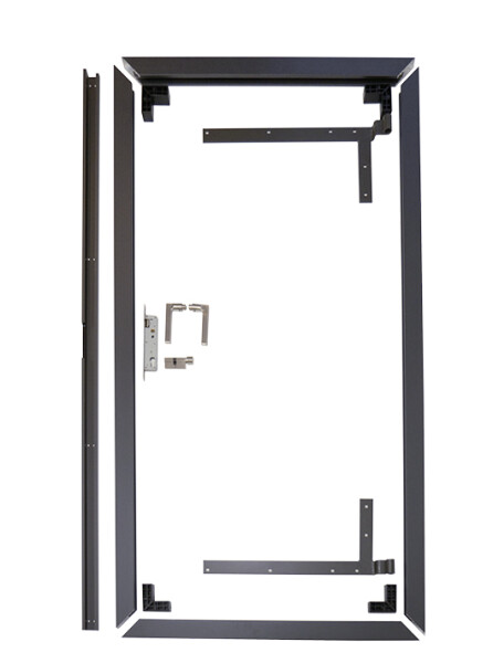 ca. 100 x 180 cm VivaView® Nordstrand Torrahmen-Set, anthrazit Set bestehend aus: 1x Torrahmen anthrazit (4-teilig inkl. Winkel) 2x Winkelband 1x Drückergarnitur & Schloß - incl. Rhombus Füllung europ. Lärche Art.- Nr.: NST55