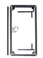 ca. 100 x 180 cm VivaView® Nordstrand Torrahmen-Set, silber Set bestehend aus: 1x Torrahmen silber (4-teilig inkl. Winkel) 2x Winkelband 1x Drückergarnitur & Schloß - incl. Rhombus Füllung europ. Lärche Art.- Nr.: NST56