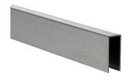 18,5 x 40 x 1760 mm Nordstrand Rhombus End Profil, Dekorativer Abschluss in Silber passend zu den Alu-Pfosten, Aluminium-U-Profil, pulverbeschichtet Art.- Nr.: NS058
