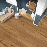 14 x 190 x 1900 mm Eiche Floorentino Helgoland lebhaft, 1-Stab Landhausdiele, farblos geölt, gebürstet, 4-seitig gefast, Stoßlängen im Paket vorhanden, Deckschicht ca. 3 mm, Drop Down, VE = 8 Stk. / Palette = 40 Pakete, Paket a 2,888 qm