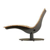 Das Waldsofa / Drehliege mit Kippfunktion, Auflage aus Kan. Lärche Latten gehobelt, 2 Untergestelle aus 5 mm Stahl / Oberfläche Grundiert / Pulverbeschichtet - DB 703 Anthrazit, Format ca.: B 148 cm x H 120 cm x T 150 cm