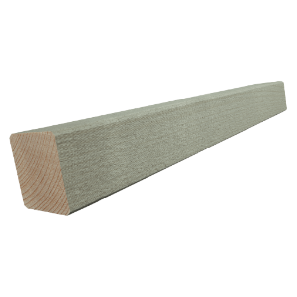 45 x 45 x 3900 mm Superwood Vierkantleiste ZINK nord. Fichte, u/s nachsortiert, durchgehend imprägniert Oberfläche: rauh, Farbton: Zink 70% PEFC-zertifiziert