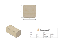 45 x 45 x 3900 mm Superwood Vierkantleiste ZINK nord. Fichte, u/s nachsortiert, durchgehend imprägniert Oberfläche: rauh, Farbton: Zink 70% PEFC-zertifiziert