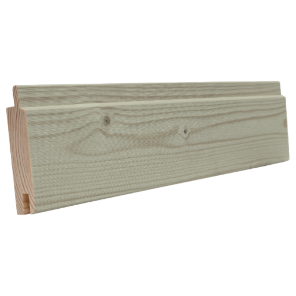 21 x 95 x 3300 mm Superwood SW14 Medium Zink 4NF 4-seitig N+F zur Endlosverlegung nord. Fichte, u/s nachsortiert, durchgehend imprägniert 1x dreiseitig lasiert, Farbton Zink Oberfläche rauh, Deckbreite 80mm, durch die Endspundung, Decklänge abzüglich 10cm