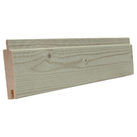 21 x 95 x 3300 mm Superwood SW14 Medium Zink 4NF 4-seitig N+F zur Endlosverlegung nord. Fichte, u/s nachsortiert, durchgehend imprägniert 1x dreiseitig lasiert, Farbton Zink Oberfläche rauh, Deckbreite 80mm, durch die Endspundung, Decklänge abzüglich 10cm