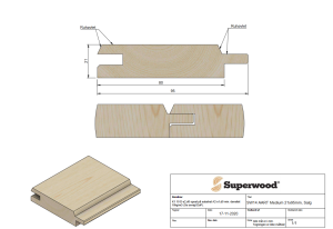 21 x 95 x 3600 mm Superwood SW14 medium Zink N+F nord. Fichte, u/s nachsortiert durchgehend imprägniert 1x dreiseitig lasiert, Farbton Zink Oberfläche rauh, Deckbreite 80mm