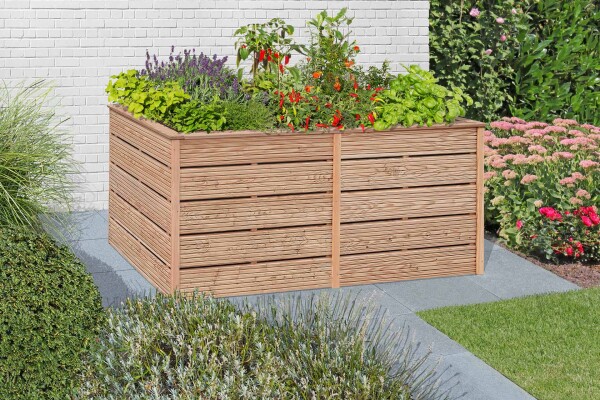 JUNA XL Hochbeet, Dielen 25x145mm, Lärche, 206x103x80cm, VE: 1, Art.-Nr.: 61101