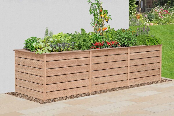 EMMA XXL Hochbeet, Dielen 20x120mm, Lärche, 305x103x80cm, VE: 1, Art.-Nr.: 61105