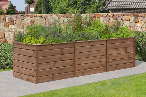 ALMA XXL Hochbeet, Dielen 20x120mm, braun, 305x103x80cm, VE: 1, Art.-Nr.: 61108