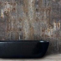 4 x 1230 x 2800 mm Kronospan Rocko Tiles R120 PT SPC Wandverkleidung für den Trocken- und Feuchtebereich im Innenraum, Vorderseite Digitaldruck Dekor R120 Native Steel, Oberfläche PT Peetah Texture (Sonderpreis: 69,29 €/qm)