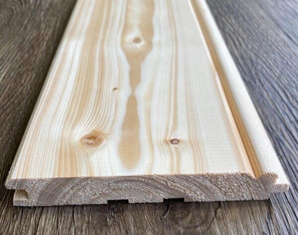 12,5 x 96 mm Kand. Lärche Stabprofil / Sachsenprofil (z.B. Lambris / Lamperie), u/s hobelfallend nachsortiert, Deckbreite: 88 mm, (Abnahme volle Bunde: 10 St.)